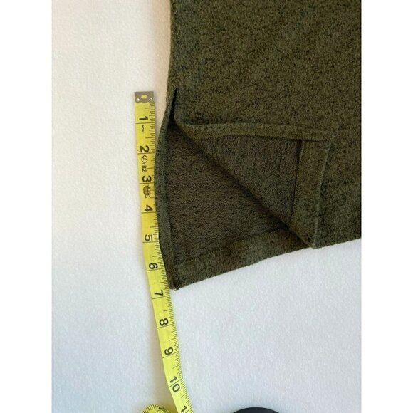 Old Navy Turtleneck Sweater Plush Tunic Extra Long Side Slits Women's Size Large - Picture 14 of 14